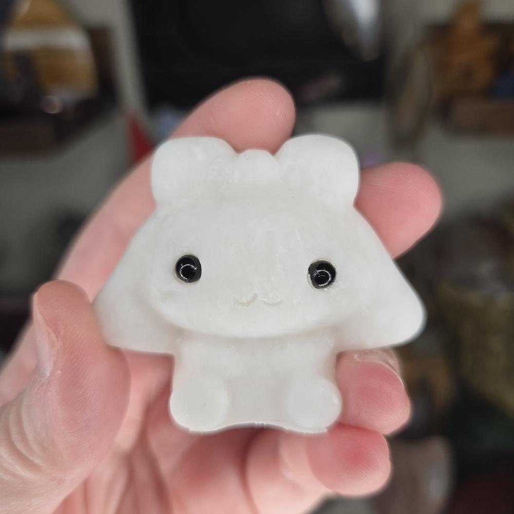White Jade Cinnamoroll Sanrio Crystal Carving